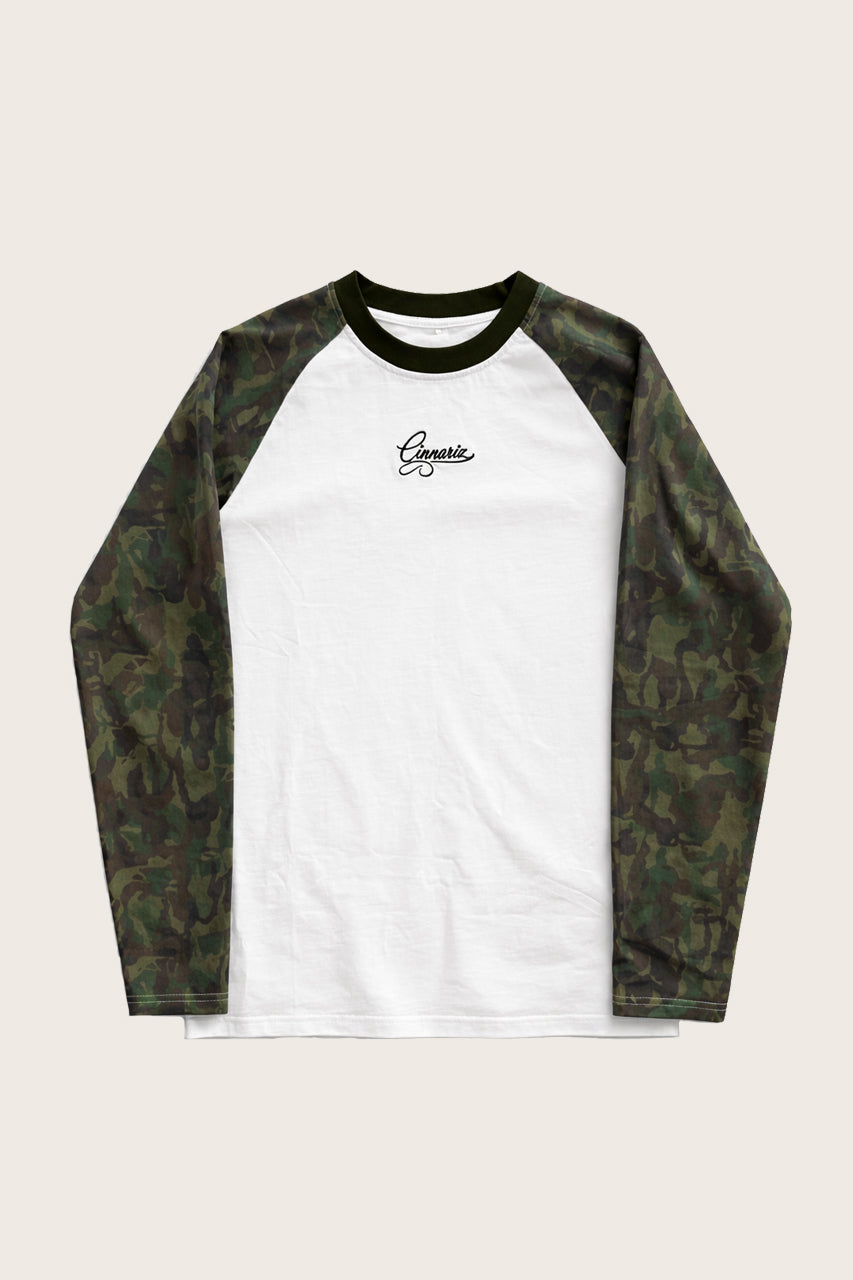 WOMEN CAMO CINNARIZ REGLAN T-SHIRT [WHITE]